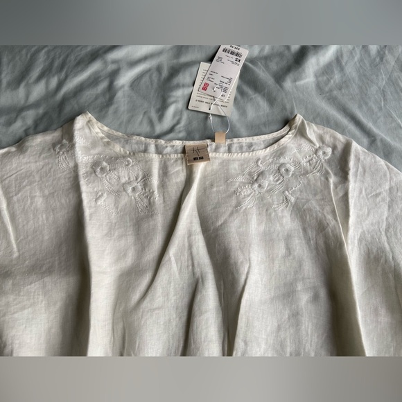 NTW Soldout Hana Tajima Uniqlo Embroidered Linen Tunic XS - Picture 3 of 6